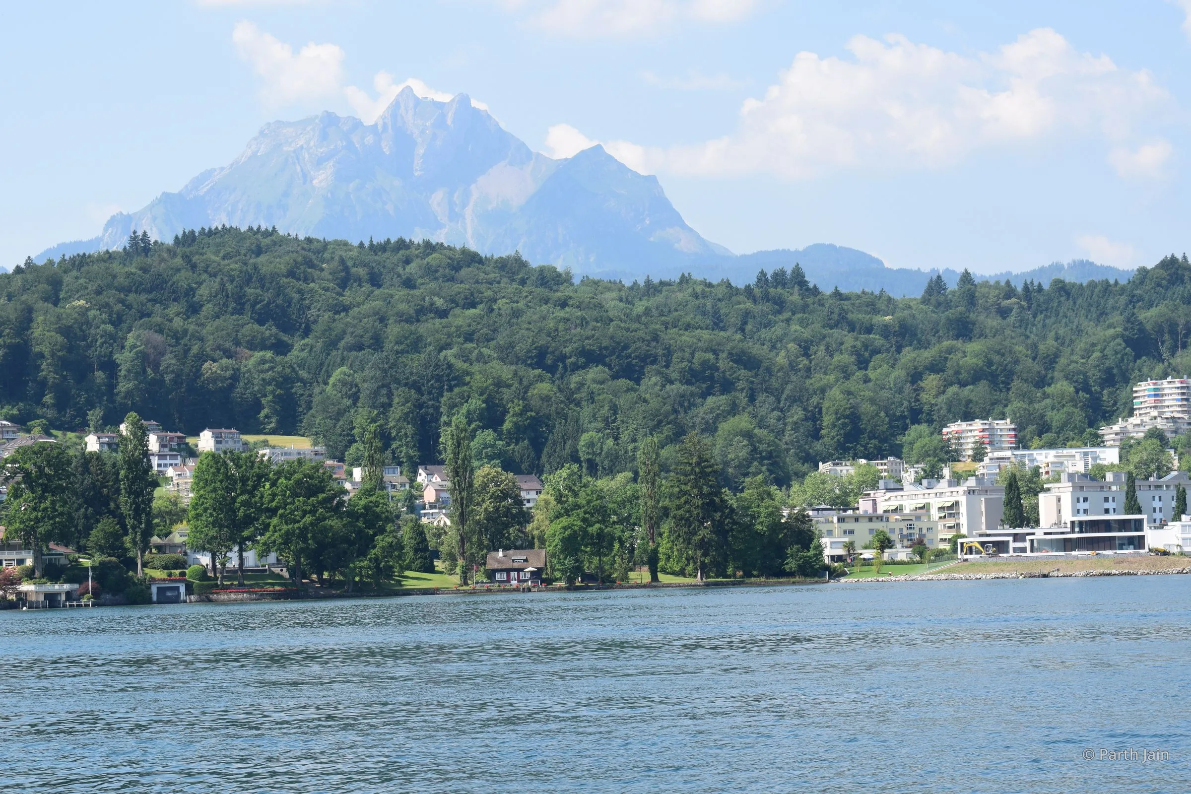 Lake Lucerne with Mt. Pilatus rising behind the far shore.
